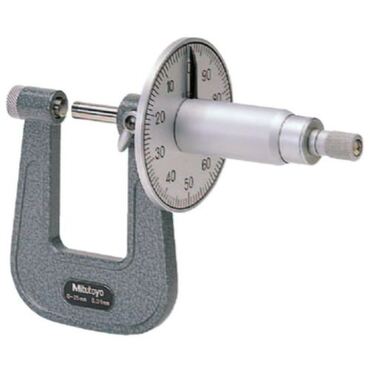 Micrometer for sheet material and dial reading, series 119